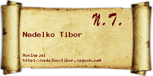 Nedelko Tibor névjegykártya